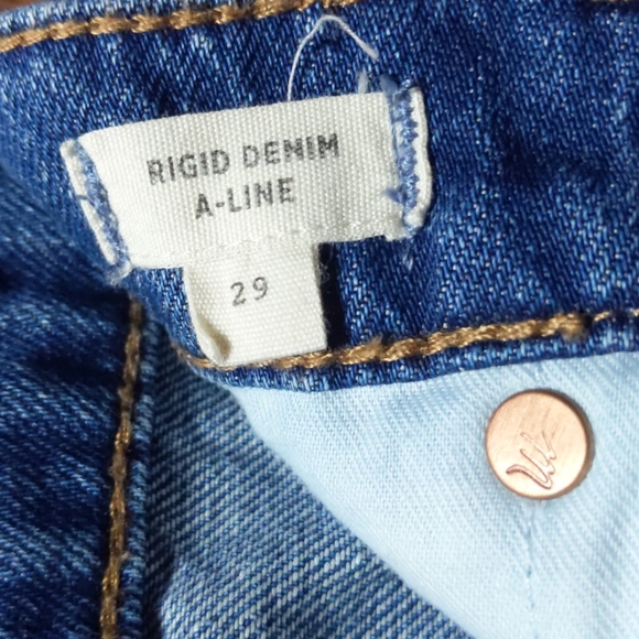 Madewell Rigid Denim A-Line Mini Skirt 29 - Picture 4 of 6